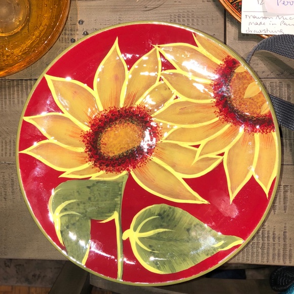 Set of 4 plates “Sunburst” by Nell Whatmore - Picture 3 of 5